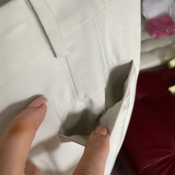 NWOT Talbots Hampshire Curvy Cream Ankle Pants - Picture 6 of 9